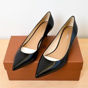 Coach New York Womens Black UNIPUMP Jet Mirror Shoes NIB